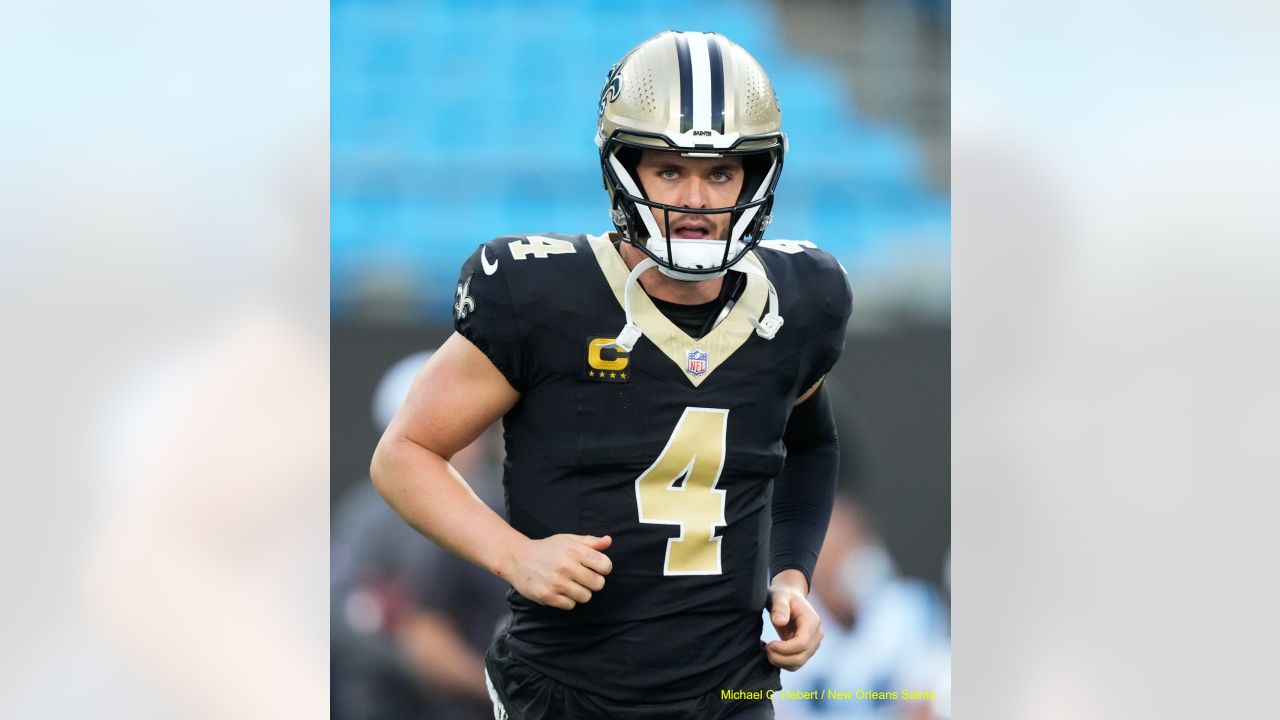 New Orleans Saints wide receiver Chris Olave (12) plays against the  Carolina Panthers during an NFL football game Monday, Sept. 18, 2023, in  Charlotte, N.C. (AP Photo/Jacob Kupferman Stock Photo - Alamy