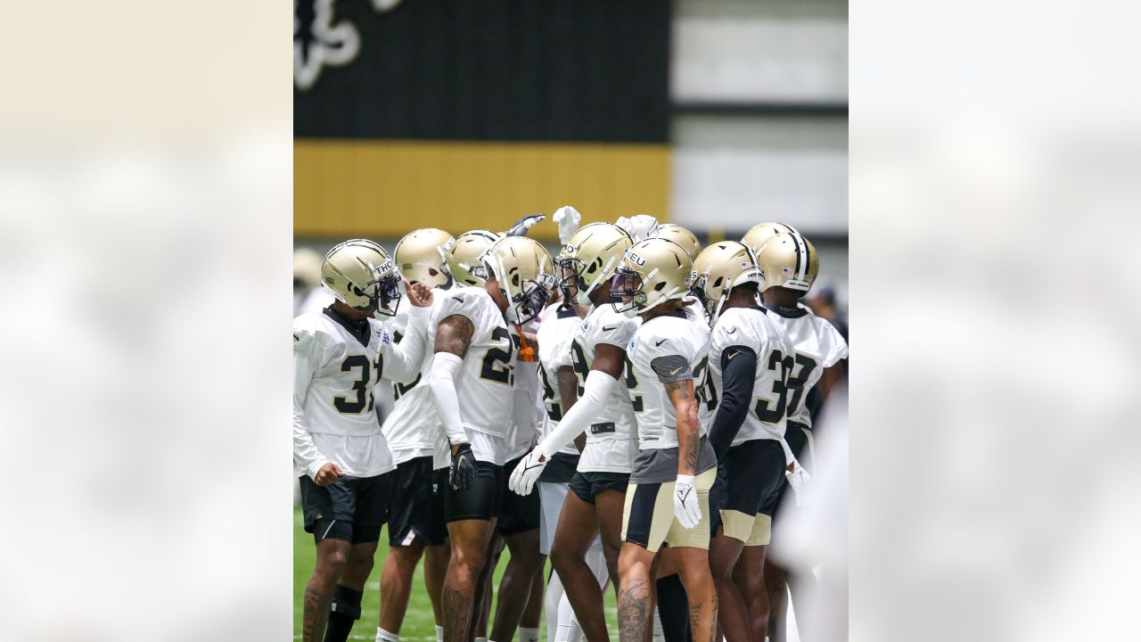 New Orleans Saints safety Tyrann Mathieu (32) runs through drills at the  team's NFL football minicamp in Metairie, La., Thursday, June 15, 2023. (AP  Photo/Gerald Herbert Stock Photo - Alamy