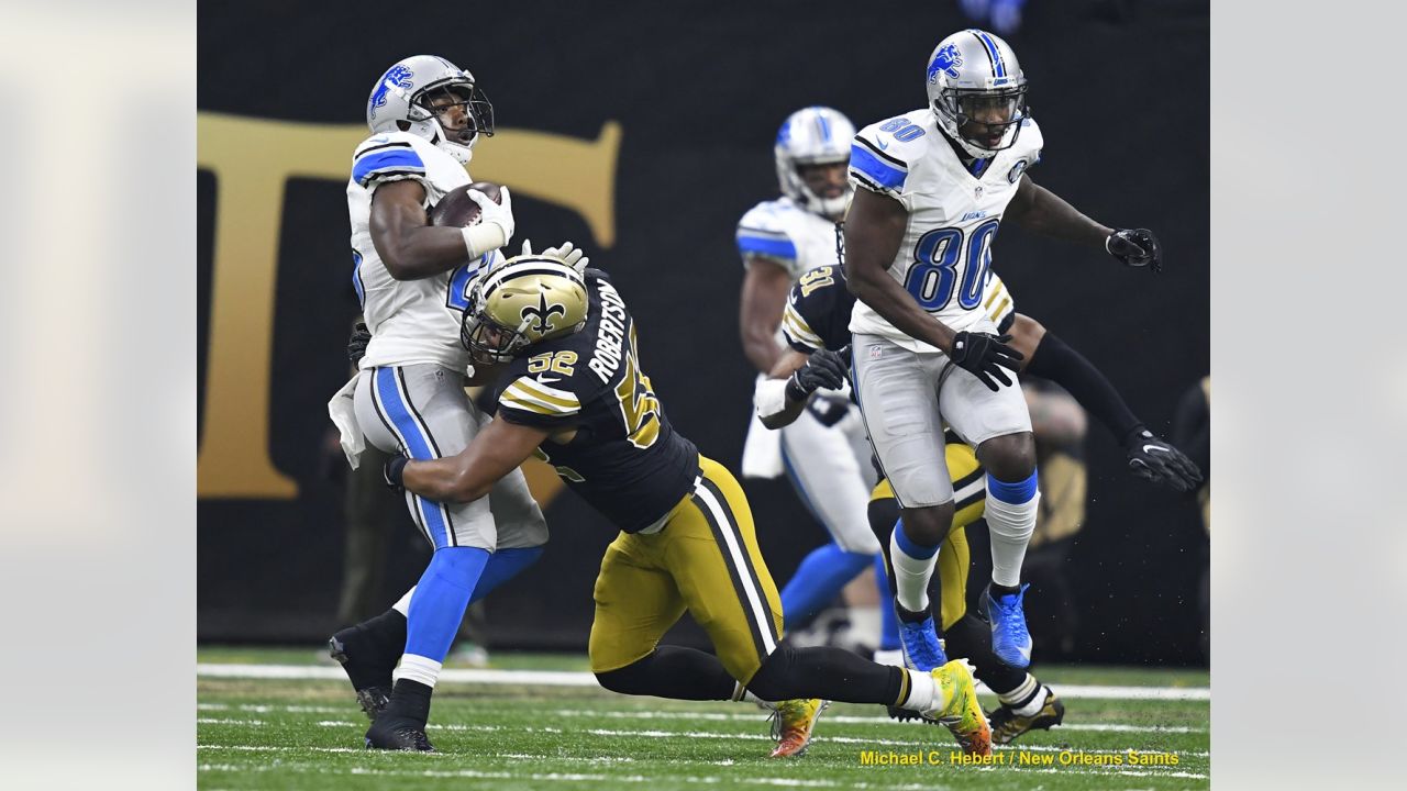 New Orleans, USA. 15th Oct, 2017. Detroit Lions wide receiver Marvin Jones  (11) during the game between the Detroit Lions and the New Orleans Saints  at the Mercedes-Benz Superdome in New Orleans