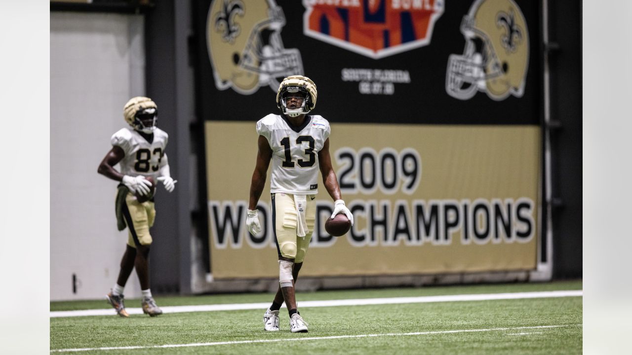 INGLEWOOD, CA - AUGUST 20: New Orleans Saints offensive tackle Trevor  Penning (70) walks off the fie