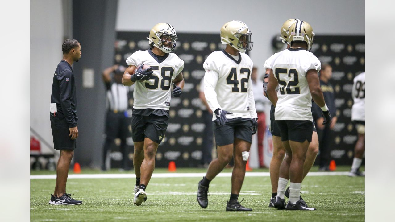 New Orleans Saints Minicamp 2022 - Cam Jordan on new black helmets, team  leaders 6/16/2022