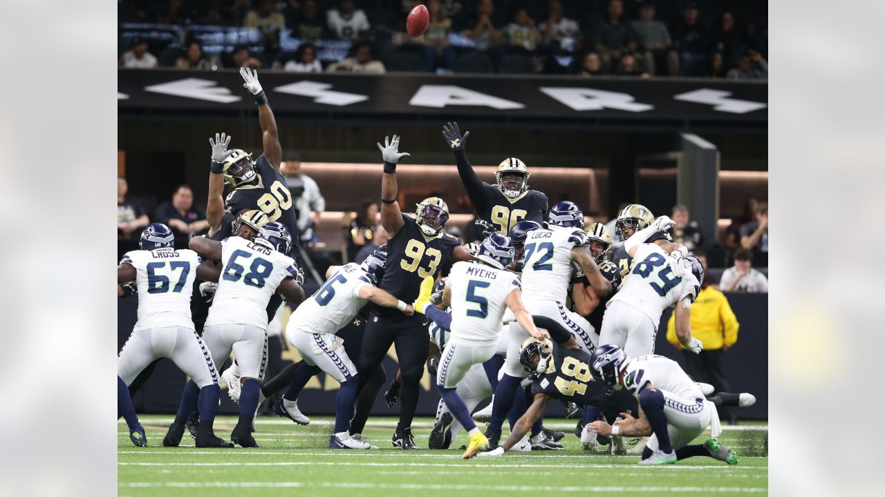 Seattle Seahawks offensive tackle Stone Forsythe (78) is seen during an NFL  football game against the New Orleans Saints, Sunday, Oct. 9, 2022, in New  Orleans. (AP Photo/Tyler Kaufman Stock Photo - Alamy