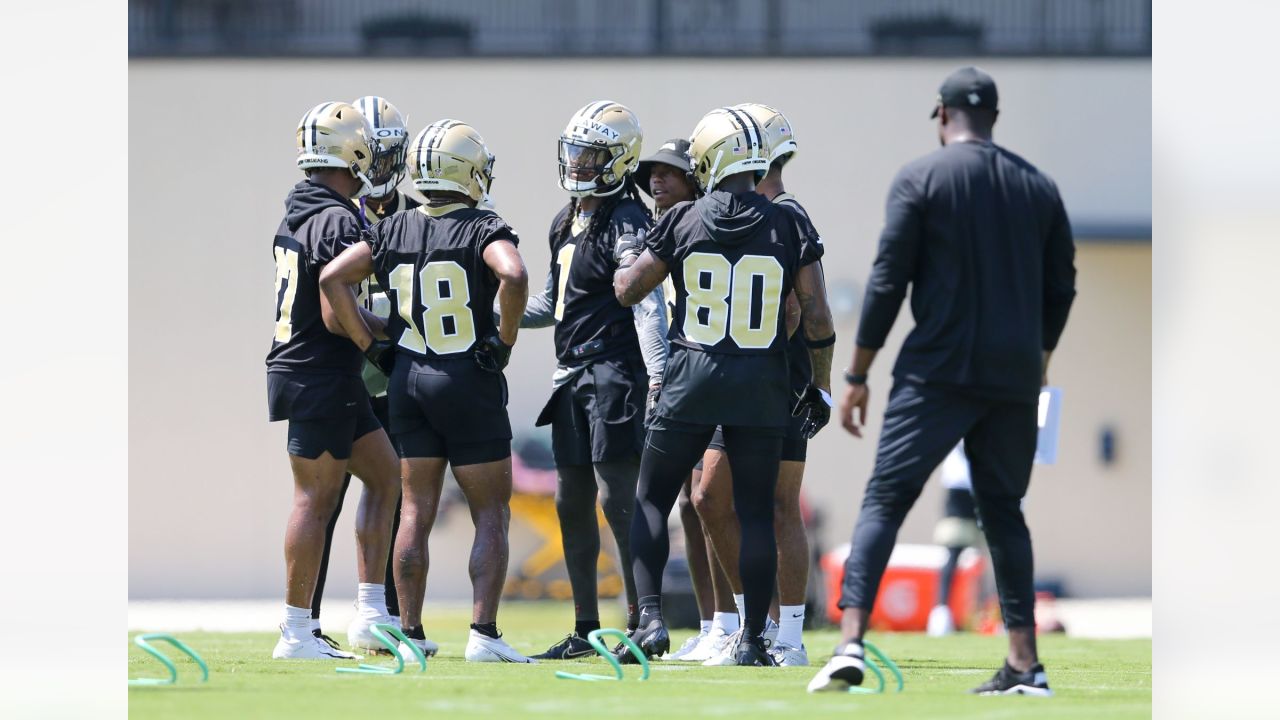 New Orleans Saints - Jarvis Landry catches ball over camper at his annual  Youth Camp.