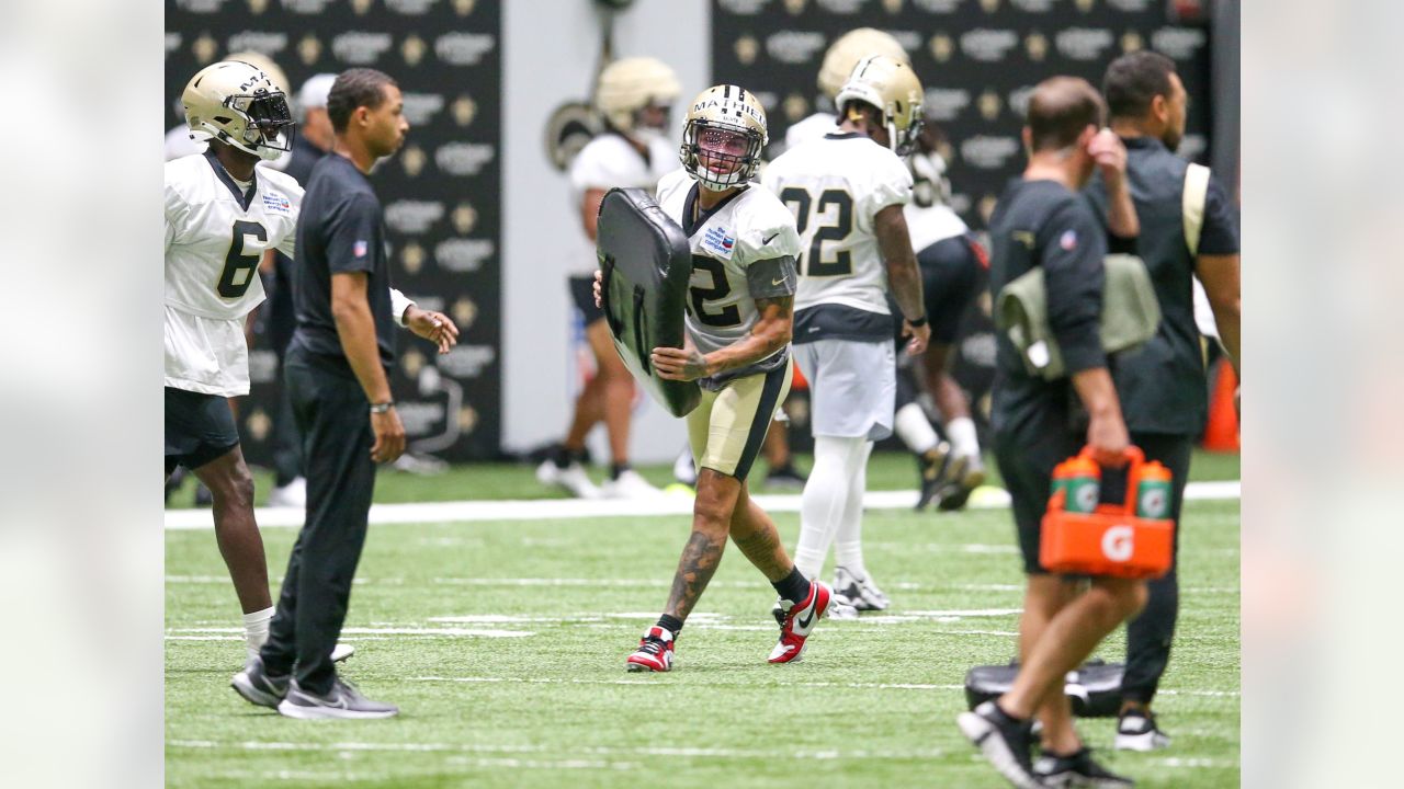 New Orleans Saints safety Tyrann Mathieu (32) runs through drills at the  team's NFL football minicamp in Metairie, La., Thursday, June 15, 2023. (AP  Photo/Gerald Herbert Stock Photo - Alamy