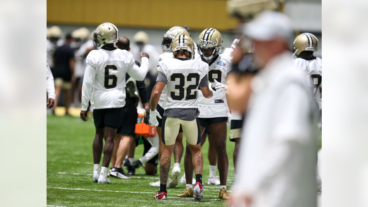 New Orleans Saints safety Tyrann Mathieu (32) runs through drills at the  team's NFL football minicamp in Metairie, La., Thursday, June 15, 2023. (AP  Photo/Gerald Herbert Stock Photo - Alamy