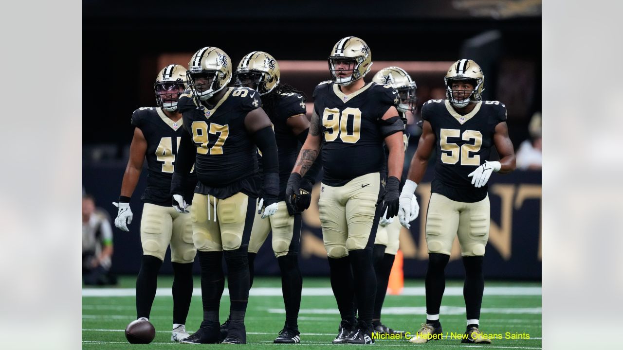 New Orleans, USA. August 13, 2023: New Orleans Saints tight end .Jimmy  Graham (80) runs a route during NFL pre-season game action between the New  Orleans Saints and the Kansas City Chiefs