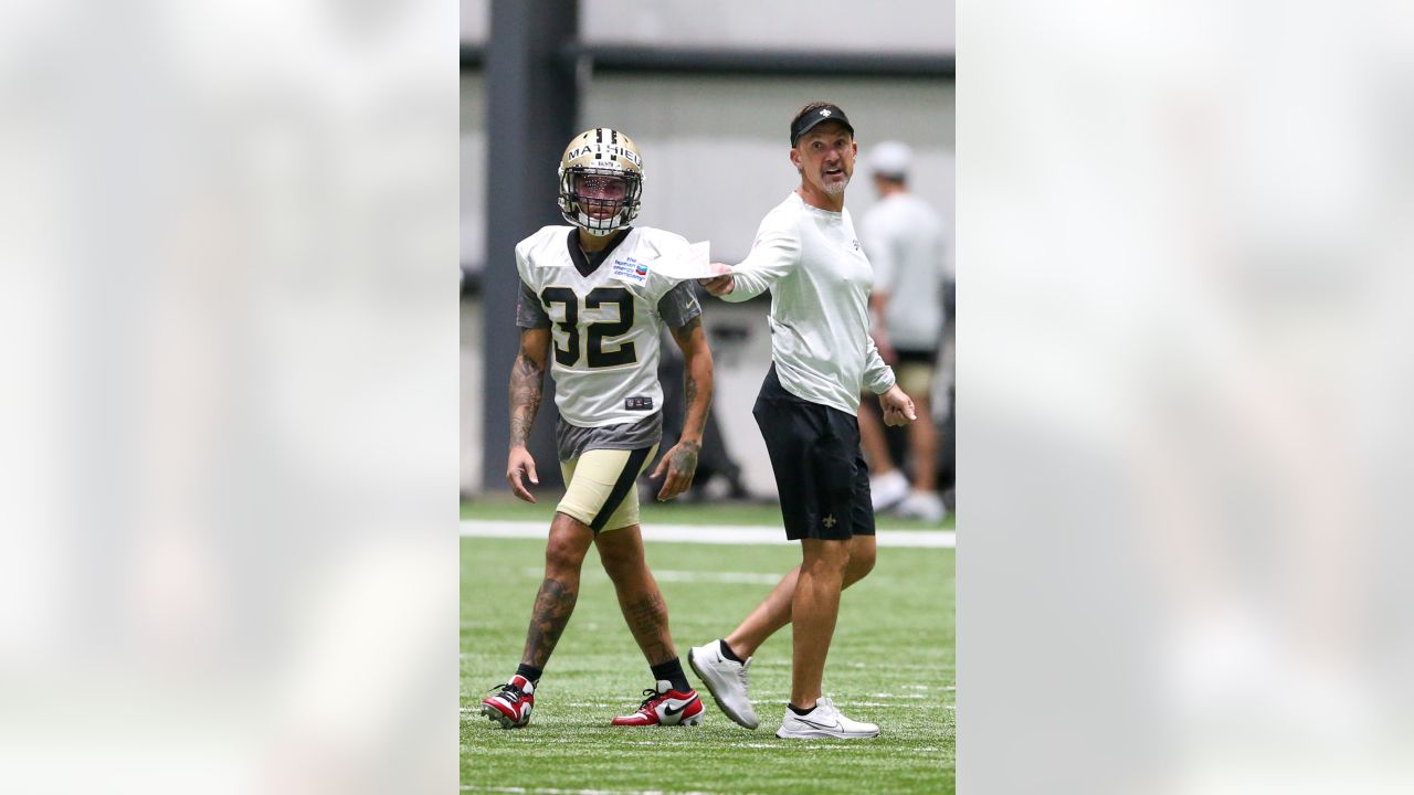 Tyrann Mathieu reports for Saints training camp after extended