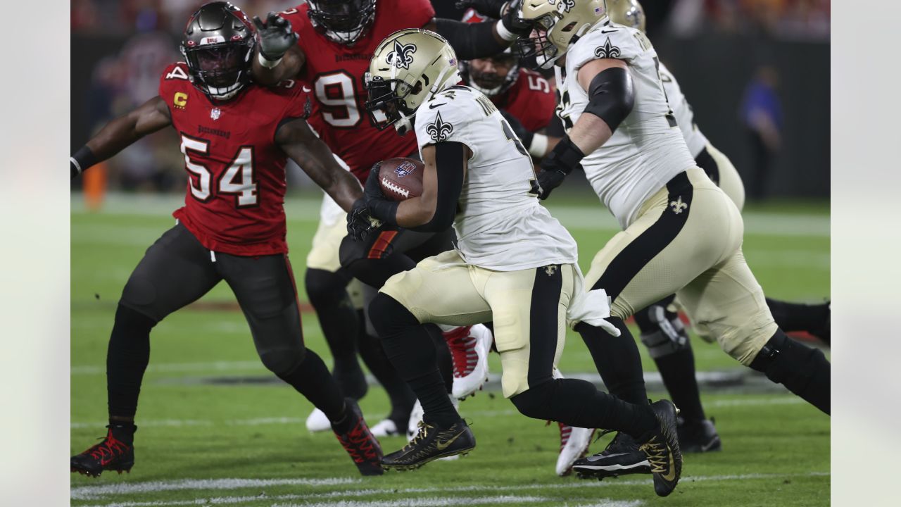 New Orleans Saints safety J.T. Gray (48) in action during an NFL football  game against the Tampa Bay Buccaneers, Sunday, Sept. 18, 2022, in New  Orleans. (AP Photo/Tyler Kaufman Stock Photo - Alamy