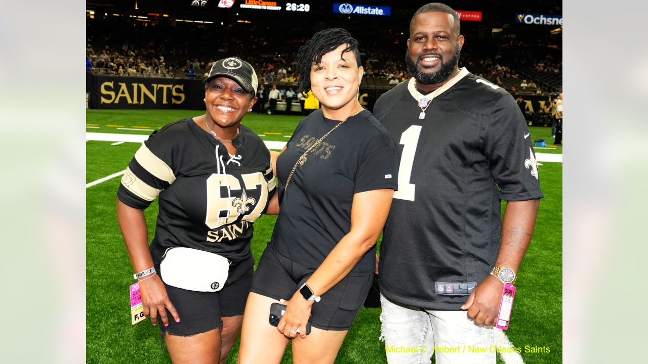 New Orleans, Louisiana, USA. 14th Aug, 2023. New Orleans Saints safety Smoke  Monday smiles after his team intercepted the ball from the Kansas City  Chiefs in an NFL preseason game in New