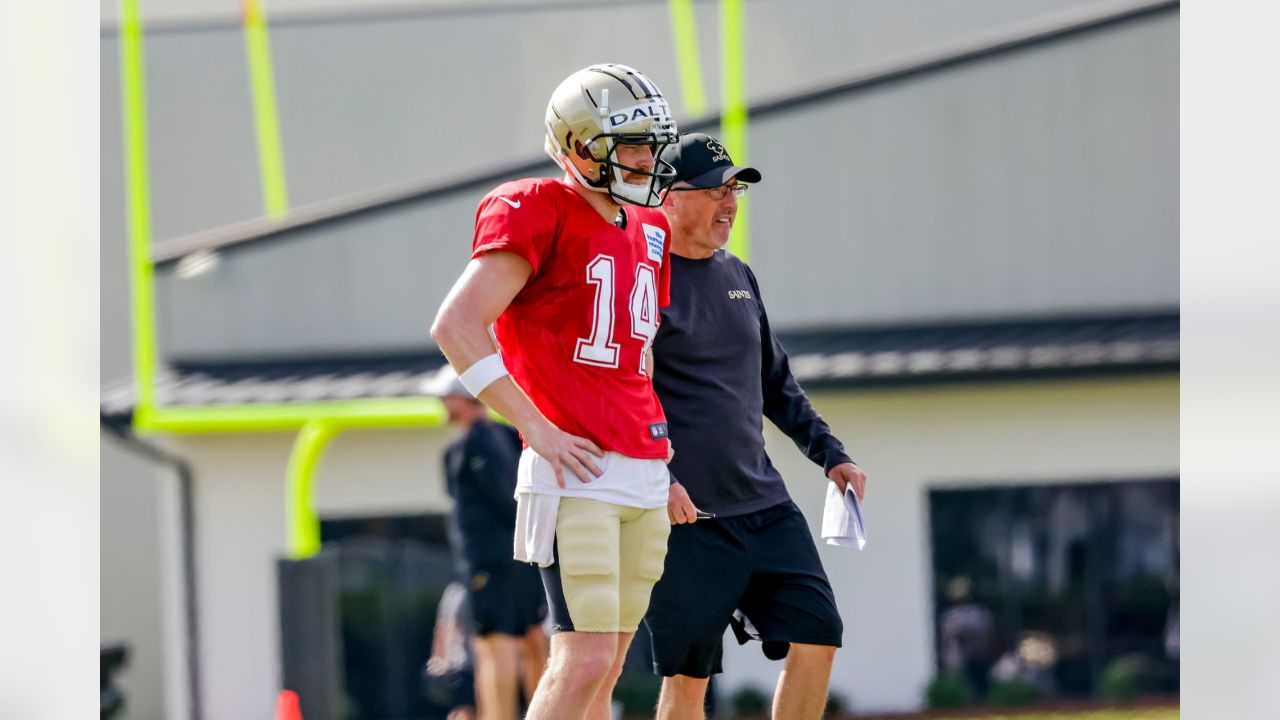 New Orleans Saints quarterback Andy Dalton lights up practice as team  prepares for preseason opener