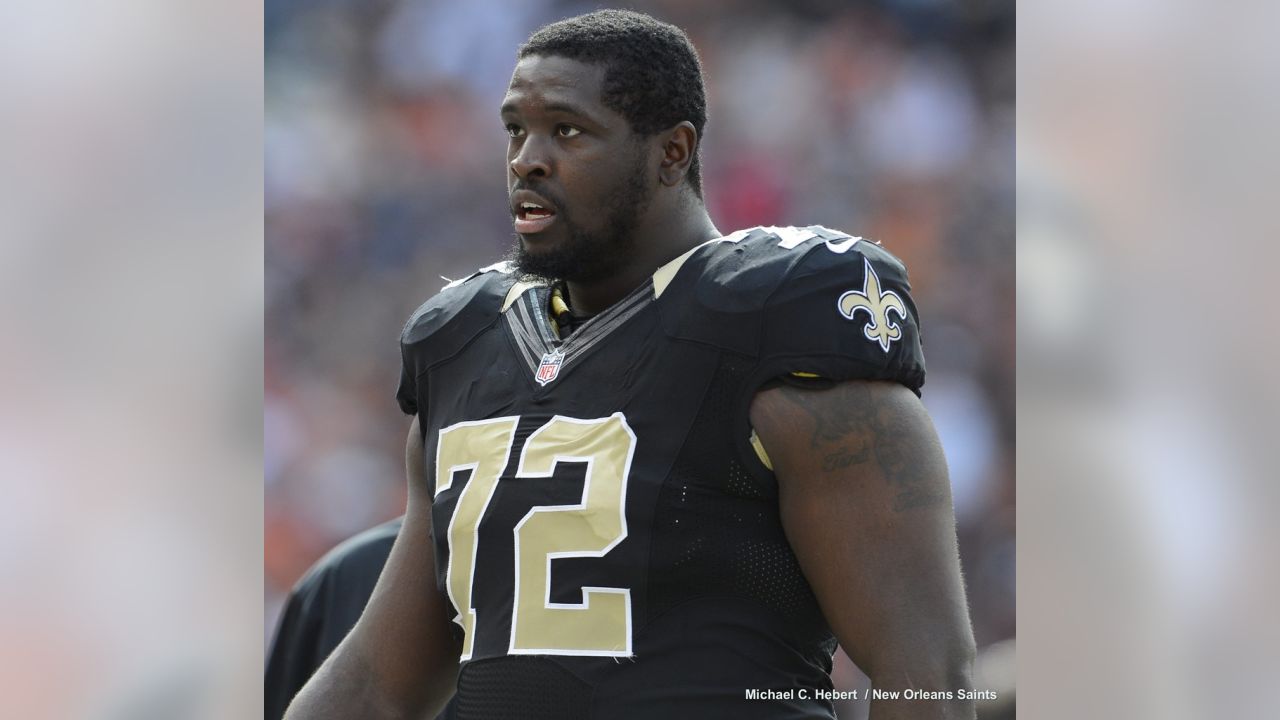 East Rutherford, New Jersey, USA. 1st Oct, 2018. New Orleans Saints  offensive tackle Terron Armstead (72) during warm ups before a game between  the New Orlean Saints and the New York Giants