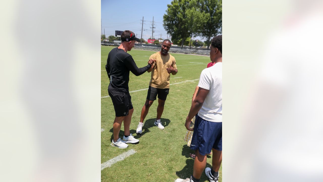 New Orleans Saints cornerbacks Jabari Greer (33) and Marquis Johnson (49)  during OTA workouts at their NFL football training facility in Metairie,  La., Thursday, May 31, 2012. (AP Photo/Gerald Herbert Stock Photo - Alamy