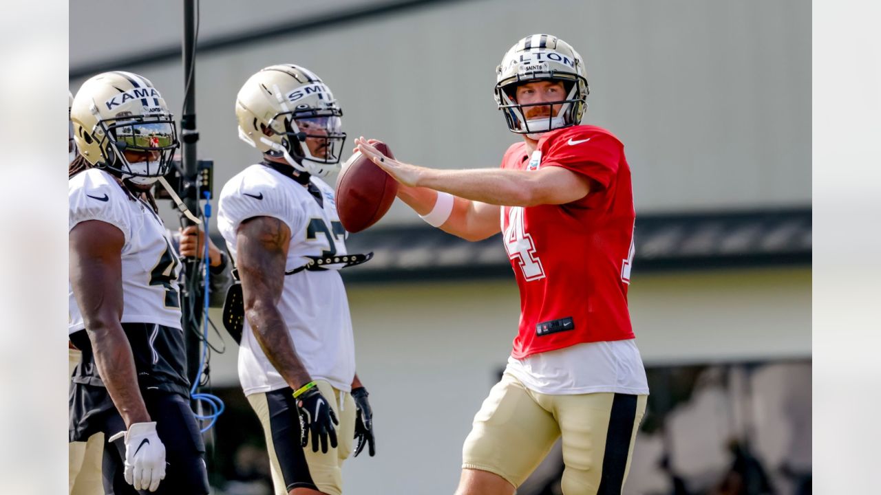 New Orleans Saints quarterback Andy Dalton lights up practice as team  prepares for preseason opener