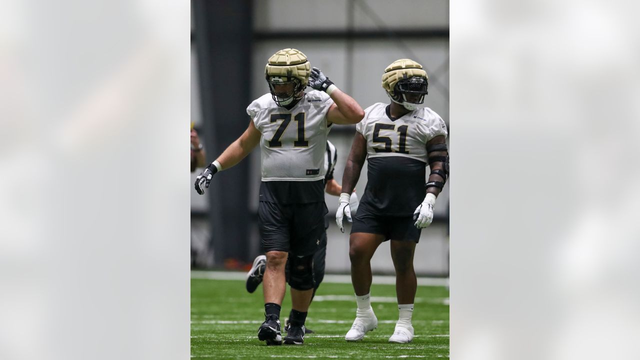 New Orleans Saints safety Smoke Monday (38) gestures as he runs through  drills during an NFL football practice in Metairie, La., Tuesday, June 6,  2023. (AP Photo/Gerald Herbert Stock Photo - Alamy