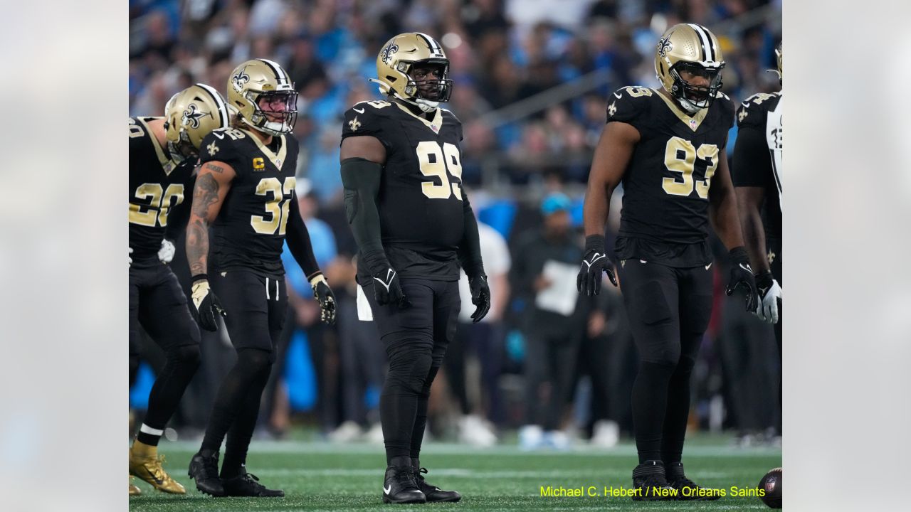 New Orleans Saints wide receiver Chris Olave (12) during an NFL football  game against the Carolina Panthers, Sunday, Jan. 8, 2023, in New Orleans.  (AP Photo/Tyler Kaufman Stock Photo - Alamy