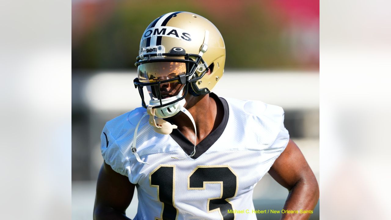 New Orleans Saints wide receiver Michael Thomas (13) watches a