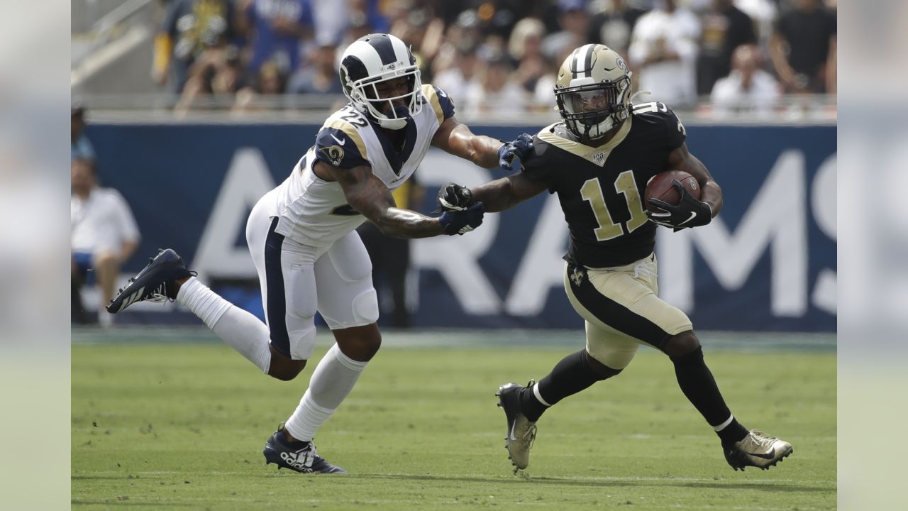 September 15, 2019 New Orleans Saints wide receiver Michael Thomas (13)  carries the ball during the NFL game between the Los Angeles Rams and the New  Orleans Saints at the Los Angeles