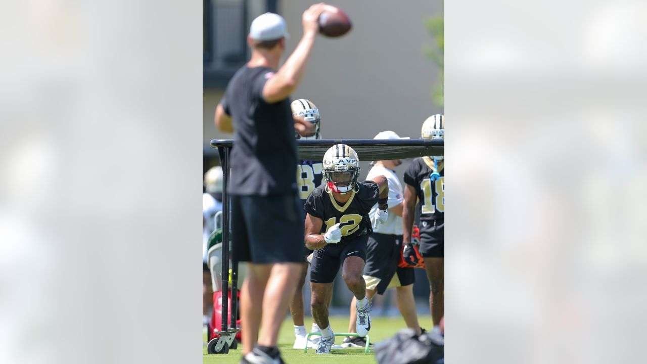 2022 Saints OTAs - New Orleans Saints wide receiver Jarvis Landry brings  the juice to OTAs too