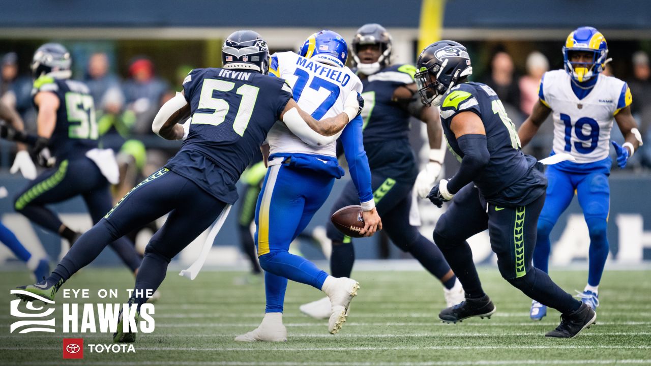 2022 Week 18 Seahawks vs. Rams Bruce Irvin Sacks Baker Mayfield A