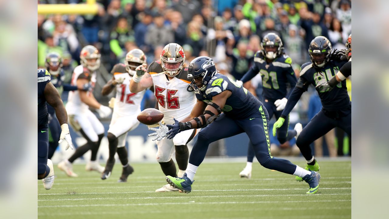 Green Bay, WI, USA. 12th Jan, 2020. Seattle Seahawks tight end Jacob  Hollister #48 lands vertically on his head after being tackled by Green Bay  Packers cornerback Jaire Alexander #23 in the