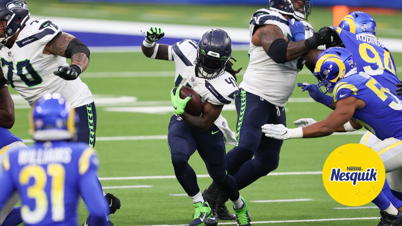 Seattle Seahawks cornerback Neiko Thorpe runs on the field during warmups  before an NFL football game against the Los Angeles Rams, Thursday, Oct. 3,  2019, in Seattle. (AP Photo/Stephen Brashear Stock Photo 