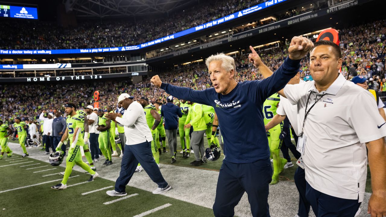 Seattle Seahawks safety Josh Jones is pictured during an NFL football game  against the Atlanta Falcons, Sunday, Sept. 25, 2022, in Seattle. The Falcons  won 27-23. (AP Photo/Stephen Brashear Stock Photo - Alamy