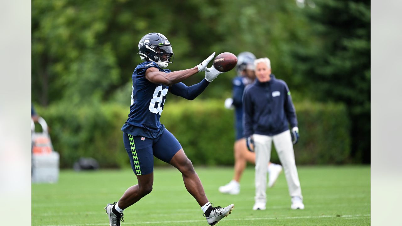 Alex Highsmith mic'd up during OTAs 