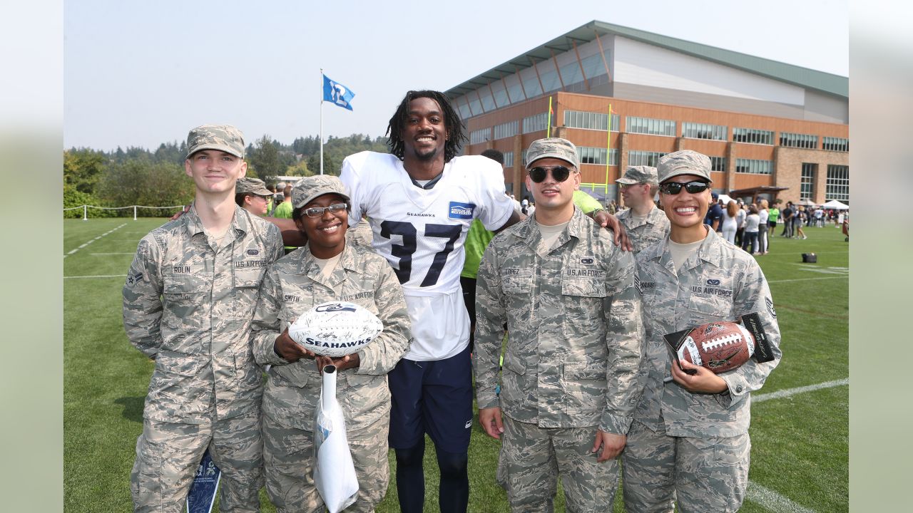 1st SFG (A) partner with Seahawks, visit final day of training camp, Article