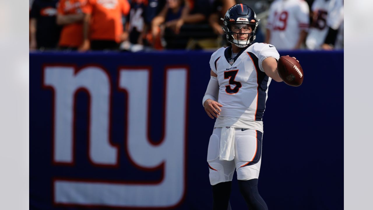 Seattle Seahawks quarterback Drew Lock (2) warms up before an NFL