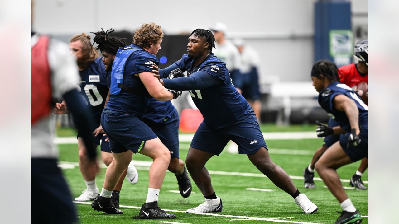 Seattle Seahawks - 1. This rookie class could make big contributions early.  2. The rookie tackles are adjusting quickly to playing in a pro-style  offense. 3. Running back Ken Walker III was “