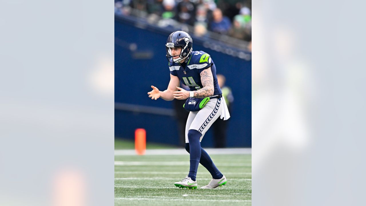 Seattle Seahawks safety Jerrick Reed II (32) celebrates during an NFL pre-season  football game against the Minnesota Vikings, Thursday, Aug. 10, 2023 in  Seattle. (AP Photo/Ben VanHouten Stock Photo - Alamy