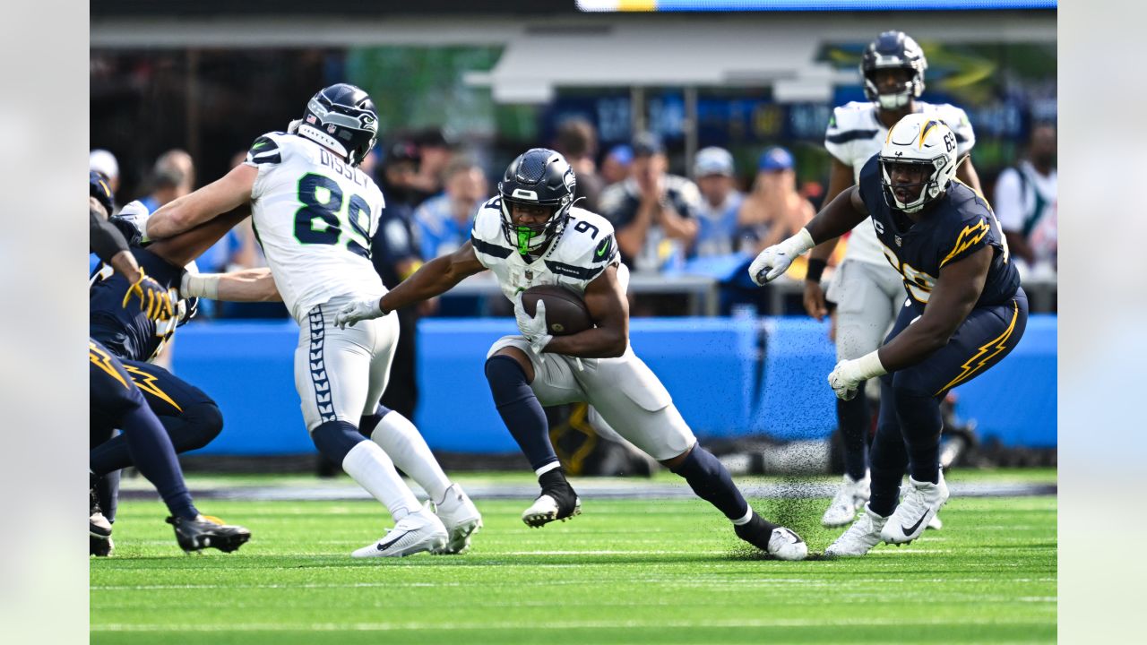 Seattle Seahawks running back Kenneth Walker III (9) wears customized  cleats before an NFL football game against the Los Angeles Rams, Sunday,  Dec. 4, 2022, in Inglewood, Calif. (AP Photo/Kyusung Gong Stock