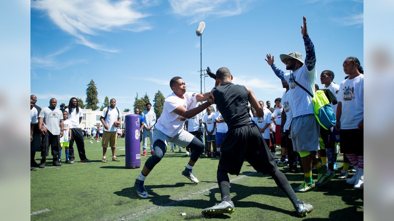 Marshawn Lynch Crushes A Kickball At Fam 1st Family Foundation