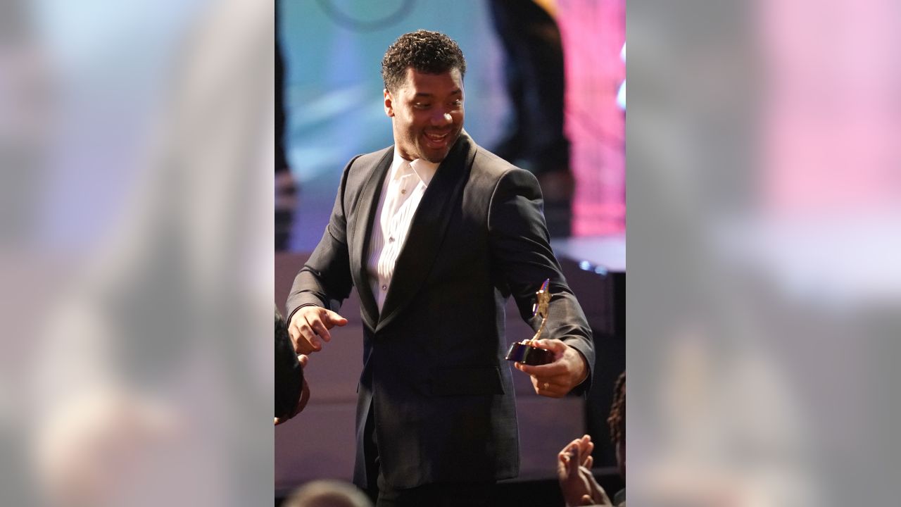Russell Wilson of the Seattle Seahawks appears at the 8th Annual NFL Honors at The Fox Theatre on Saturday, Feb. 2, 2019, in Atlanta. (Photo by Paul Abell/Invision for NFL/AP Images)