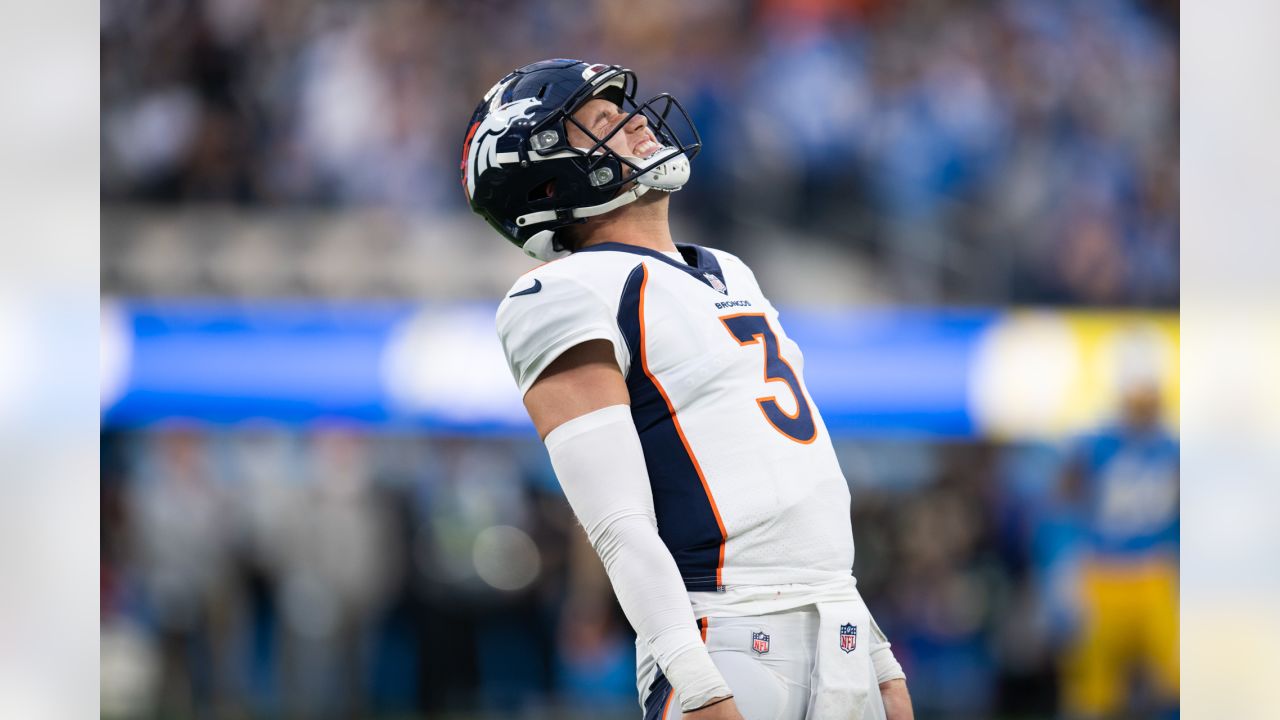 Seattle Seahawks quarterback Drew Lock (2) warms up before an NFL