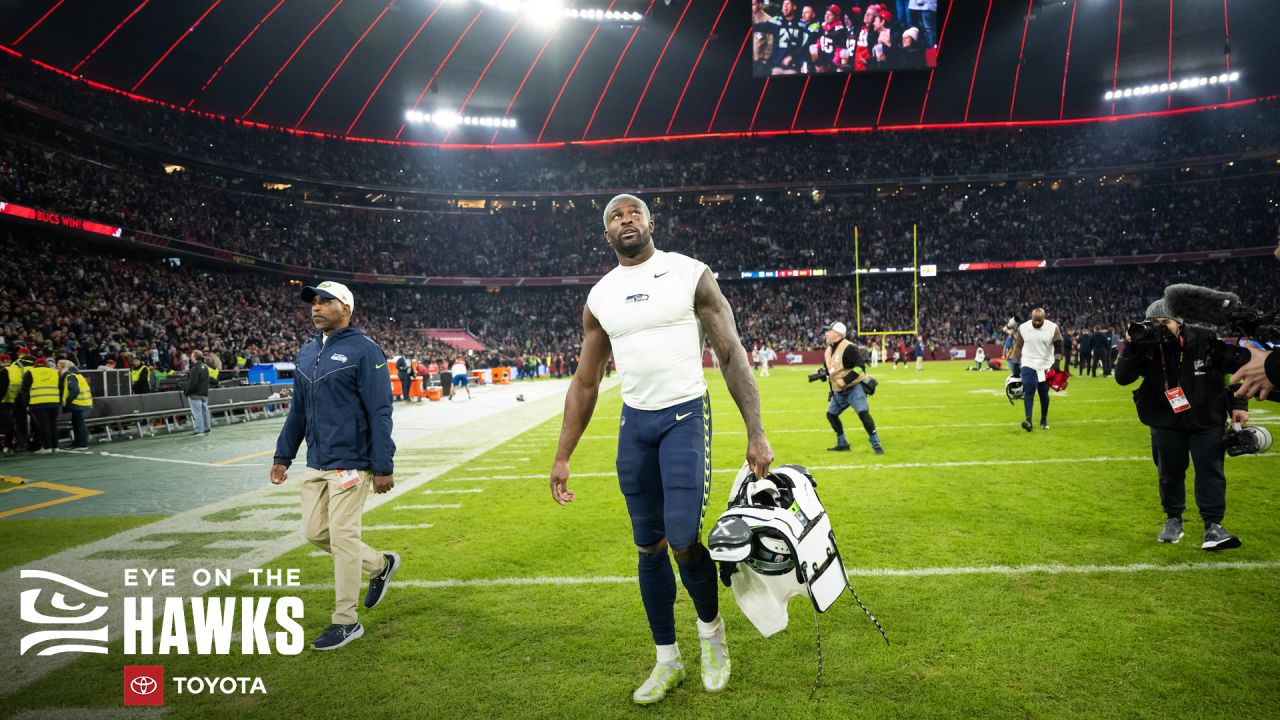 Seattle Seahawks linebacker Jon Rhattigan (59) walks on the field during  minicamp Tuesday, June 6, 2023, at the NFL football team's facilities in  Renton, Wash. (AP Photo/Lindsey Wasson Stock Photo - Alamy