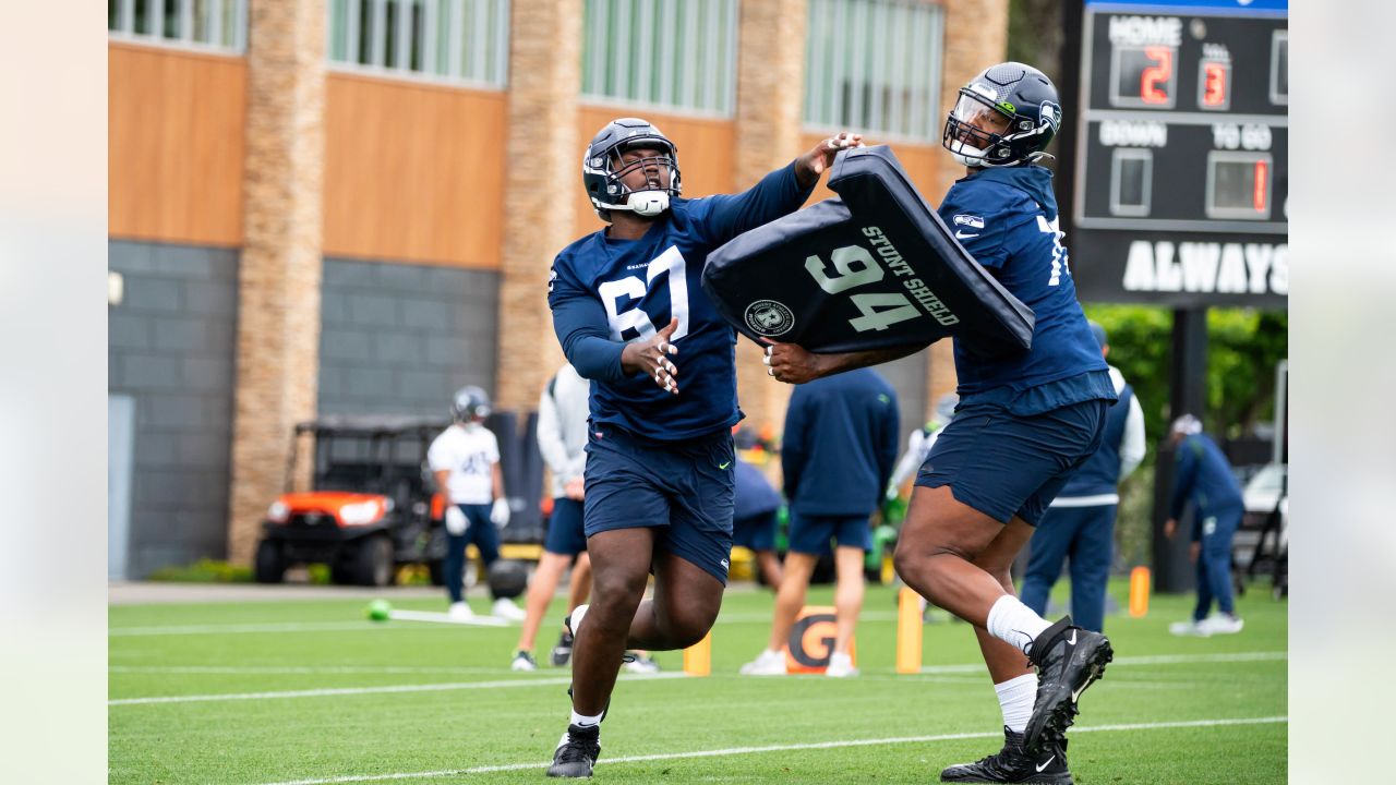 Alex Highsmith mic'd up during OTAs 