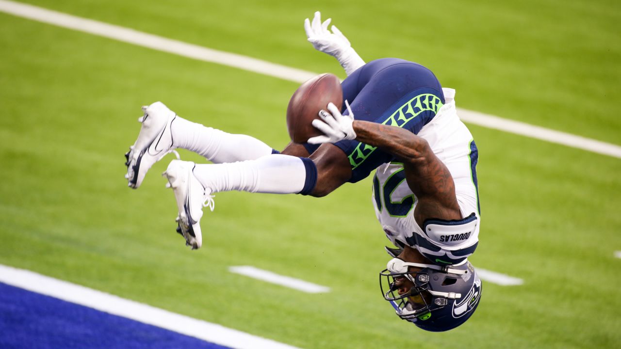 Seattle Seahawks cornerback Neiko Thorpe runs on the field during warmups  before an NFL football game against the Los Angeles Rams, Thursday, Oct. 3,  2019, in Seattle. (AP Photo/Stephen Brashear Stock Photo 