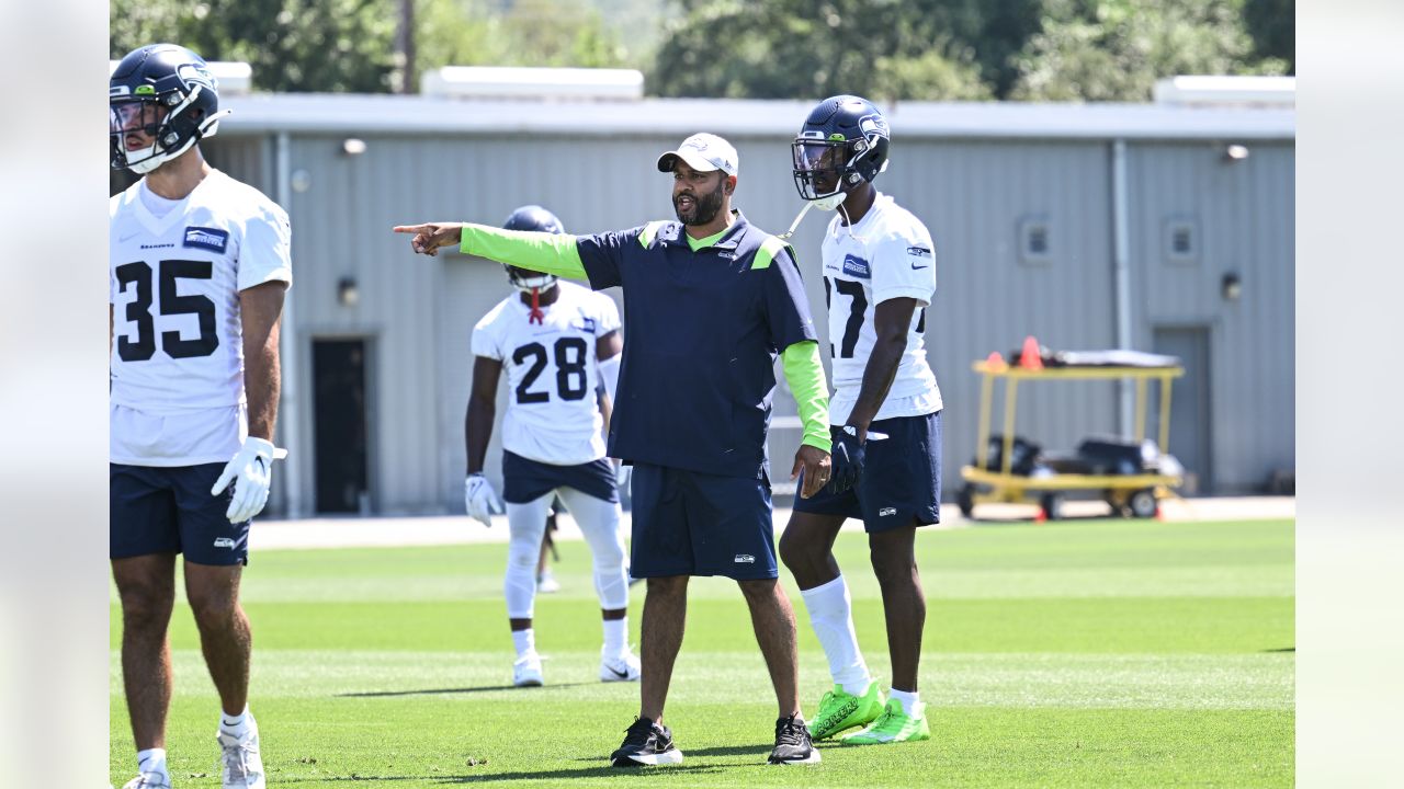 Seattle Seahawks linebacker Cam Bright (42) walks off the field after  minicamp Tuesday, June 6, 2023, at the NFL football team's facilities in  Renton, Wash. (AP Photo/Lindsey Wasson Stock Photo - Alamy