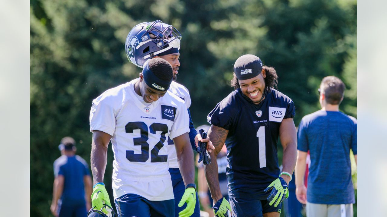 Seattle Seahawks cornerback Michael Jackson (30) tosses a football during  warmups during the NFL football team's training camp, Wednesday, Aug. 9,  2023, in Renton, Wash. (AP Photo/Lindsey Wasson Stock Photo - Alamy