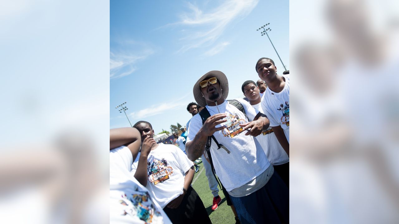 Marshawn Lynch Crushes A Kickball At Fam 1st Family Foundation