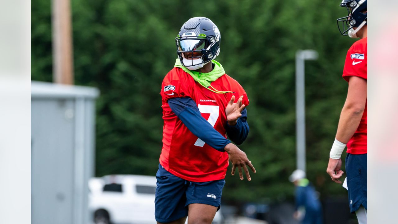 Alex Highsmith mic'd up during OTAs 