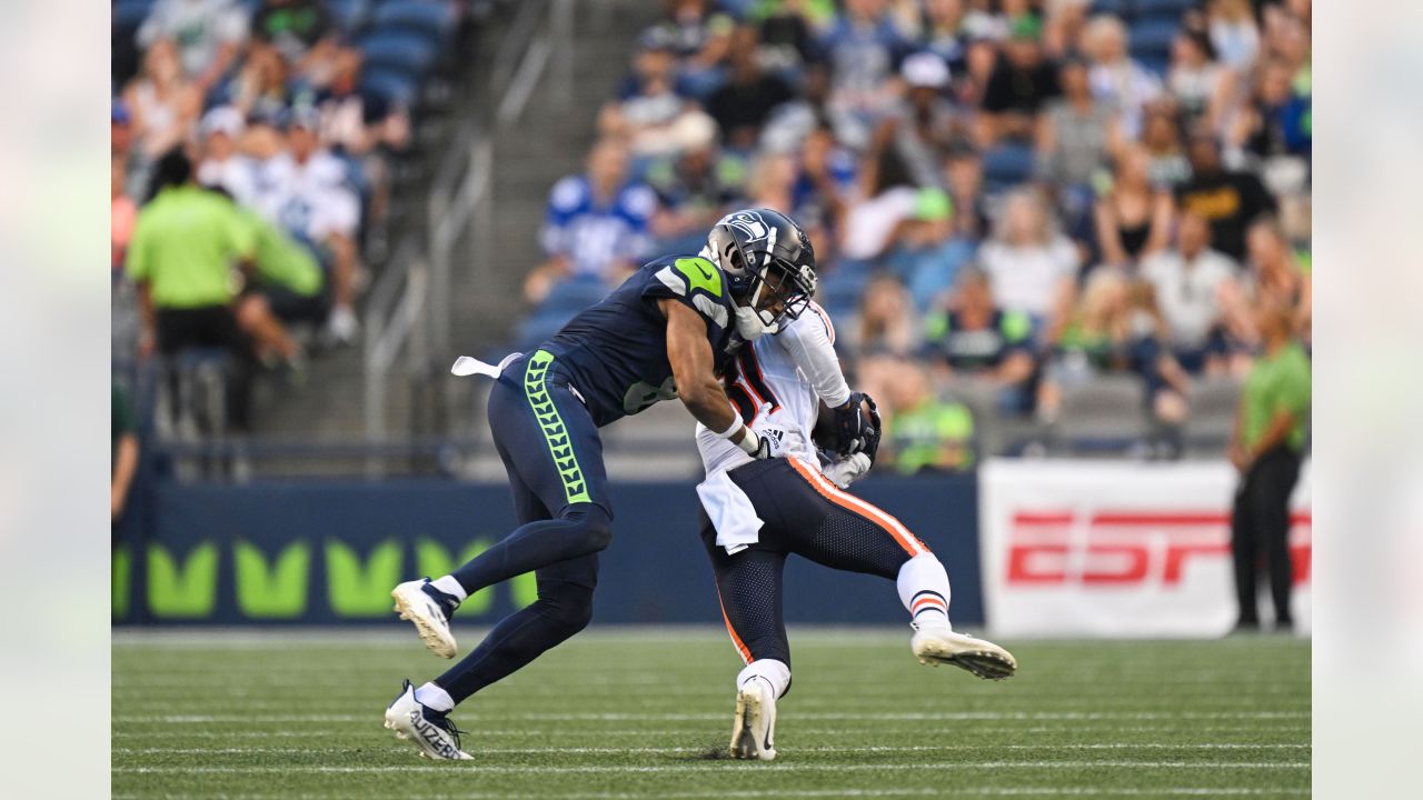 Seattle Seahawks quarterback Jacob Eason hits wide-open wide