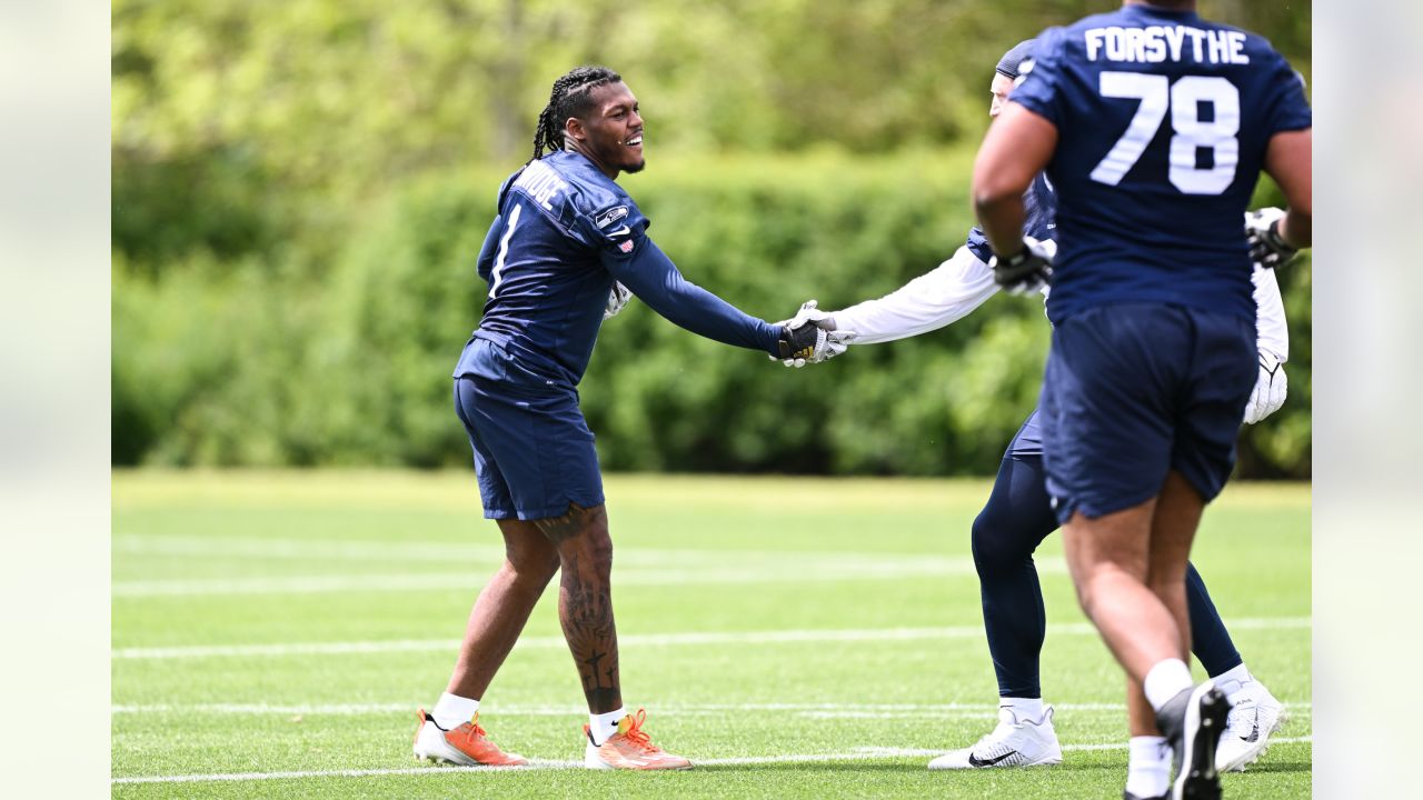 Seattle Seahawks wide receiver Kevin Kassis during NFL football practice  Monday, May 23, 2022, in Renton, Wash. (AP Photo/Ted S. Warren Stock Photo  - Alamy