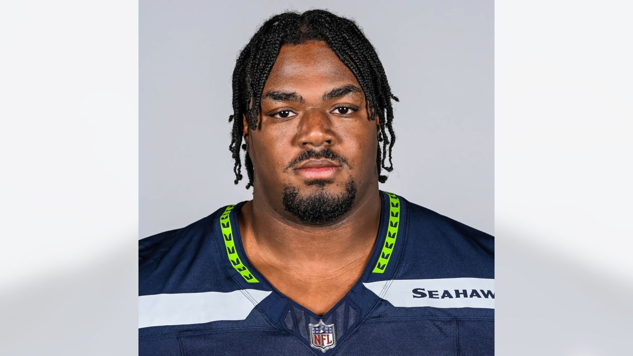 Seattle Seahawks offensive tackle Greg Eiland (75) blocks during an NFL  pre-season football game against the Minnesota Vikings, Thursday, Aug. 10,  2023 in Seattle. (AP Photo/Ben VanHouten Stock Photo - Alamy