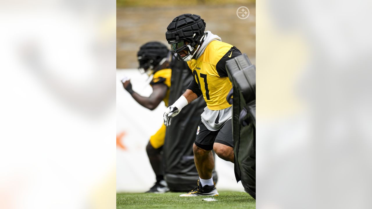 Pittsburgh Steelers tight end David Johnson (82) during an NFL training  camp football practice at Heinz Field, Sunday, Aug. 6, 2017, in Pittsburgh.  (AP Photo/Keith Srakocic Stock Photo - Alamy