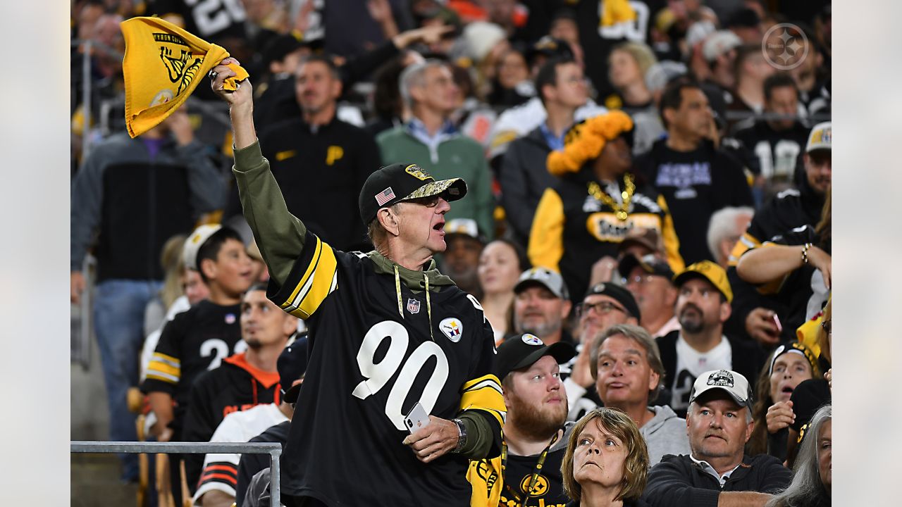 Pittsburgh Steelers cornerback James Pierre (42) runs after the ball during  an NFL football game against the Cleveland Browns, Thursday, Sept. 22,  2022, in Cleveland. (AP Photo/Kirk Irwin Stock Photo - Alamy