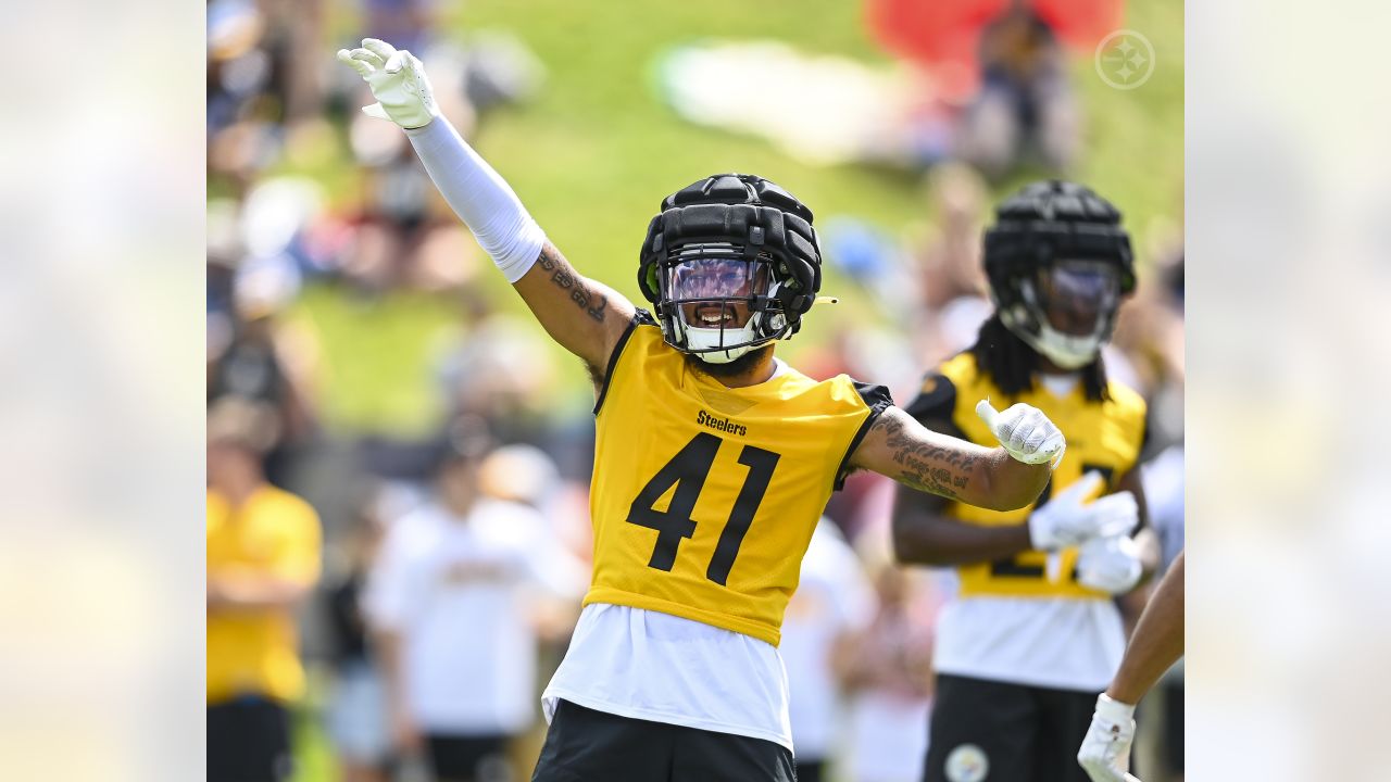 Pittsburgh Steelers running back James Conner (30) during practice at NFL  football training camp in Latrobe, Pa., Sunday, July 30, 2017 . (AP  Photo/Keith Srakocic Stock Photo - Alamy