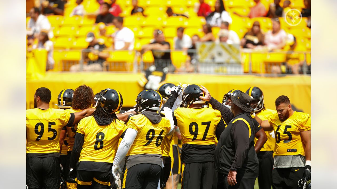 Pittsburgh Steelers tight end David Johnson (82) during an NFL training  camp football practice at Heinz Field, Sunday, Aug. 6, 2017, in Pittsburgh.  (AP Photo/Keith Srakocic Stock Photo - Alamy