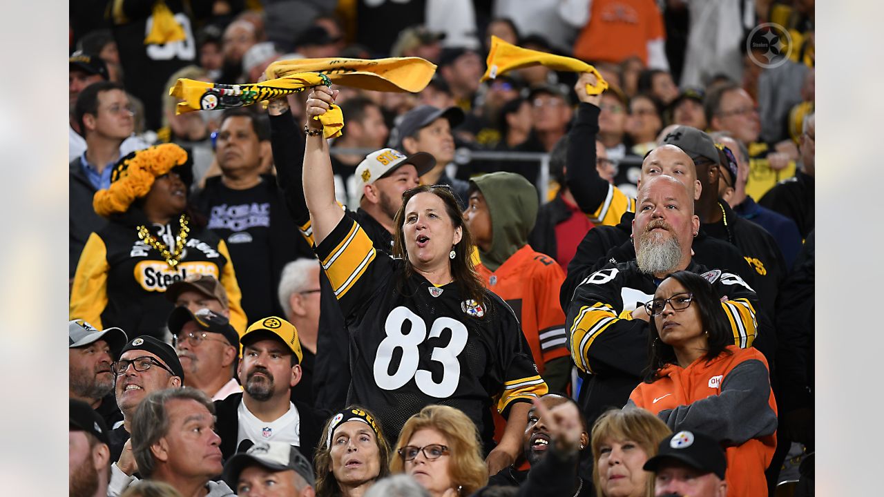 Cleveland Browns vs. Pittsburgh Steelers. Fans support on NFL